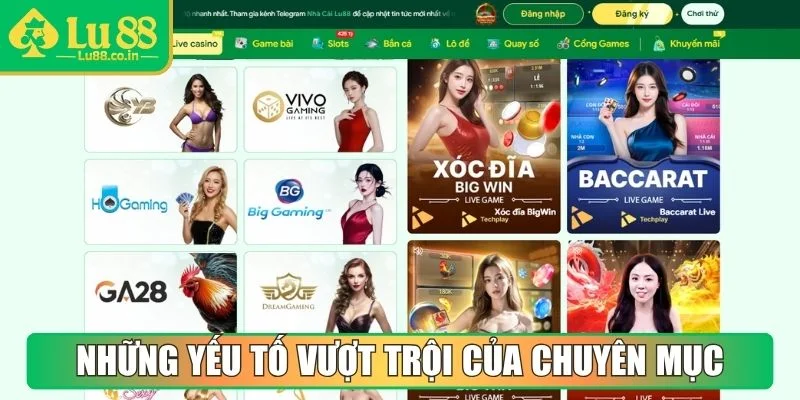 Những yếu tố vượt trội của chuyên mục 