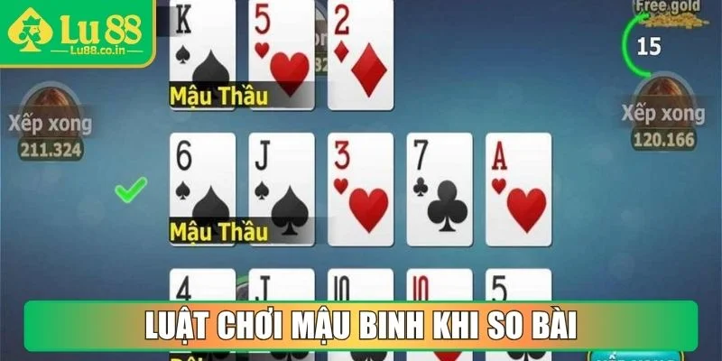 Luật chơi Mậu Binh khi so bài