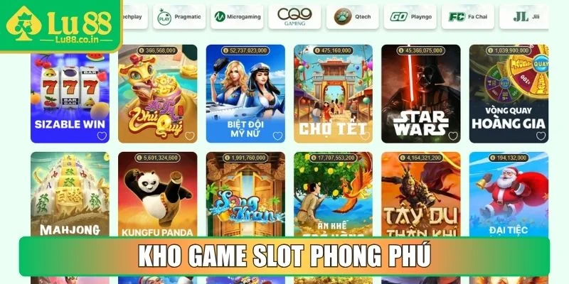 Kho game slot phong phú